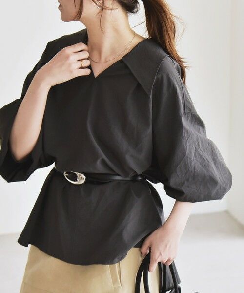 SHIPS / シップス シャツ・ブラウス | quaranciel: ナイロン タスラン ビッグカラー シャツ ブラウス | 詳細14