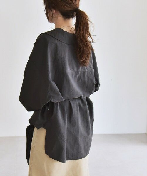 SHIPS / シップス シャツ・ブラウス | quaranciel: ナイロン タスラン ビッグカラー シャツ ブラウス | 詳細16