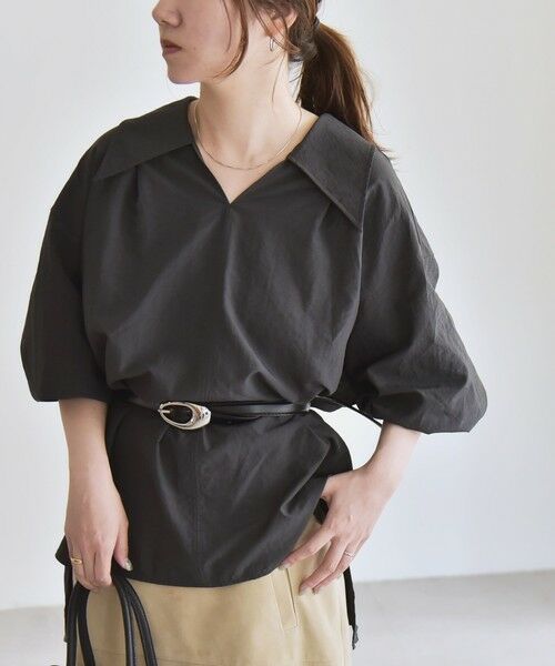 SHIPS / シップス シャツ・ブラウス | quaranciel: ナイロン タスラン ビッグカラー シャツ ブラウス | 詳細17