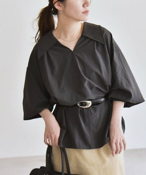 SHIPS / シップス シャツ・ブラウス | quaranciel: ナイロン タスラン ビッグカラー シャツ ブラウス | 詳細19