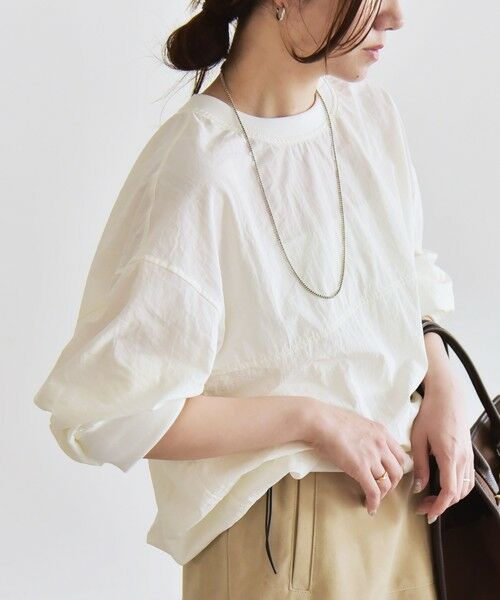 SHIPS / シップス その他トップス | quaranciel:〈多機能/洗濯機可能〉ナイロン タスラン ドロスト ルーズ プルオーバー | 詳細4