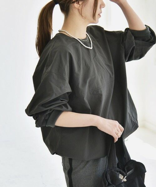 SHIPS / シップス その他トップス | quaranciel:〈多機能/洗濯機可能〉ナイロン タスラン ドロスト ルーズ プルオーバー | 詳細13