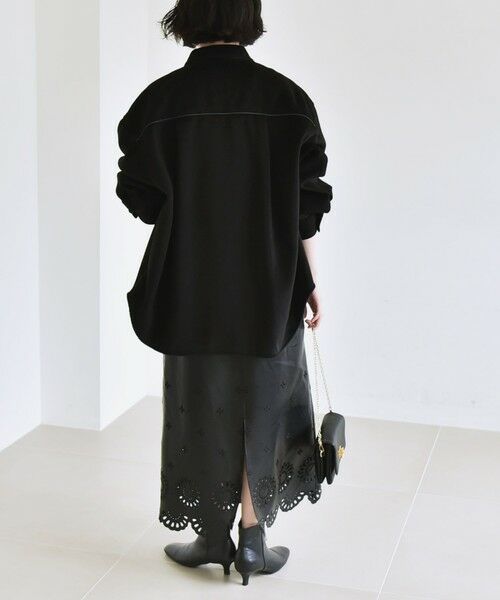 SHIPS / シップス その他アウター | quaranciel: ジャージー メルトン パイピング CPO ビッグ シャツ ジャケット | 詳細2