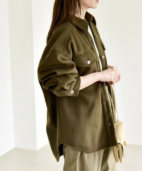 SHIPS / シップス その他アウター | quaranciel: ジャージー メルトン パイピング CPO ビッグ シャツ ジャケット | 詳細15