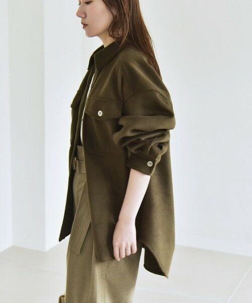 SHIPS / シップス その他アウター | quaranciel: ジャージー メルトン パイピング CPO ビッグ シャツ ジャケット | 詳細19