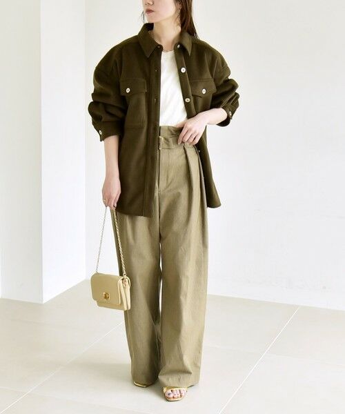 SHIPS / シップス その他アウター | quaranciel: ジャージー メルトン パイピング CPO ビッグ シャツ ジャケット | 詳細12