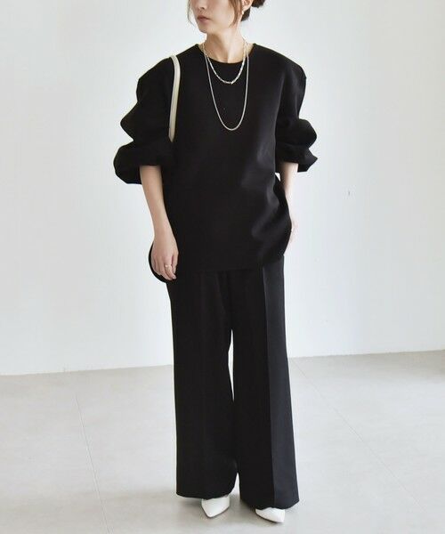 SHIPS / シップス スウェット | quaranciel:〈洗濯機可能〉ポンチ ボリュームスリーブ ビッグ スウェット プルオーバー | 詳細10