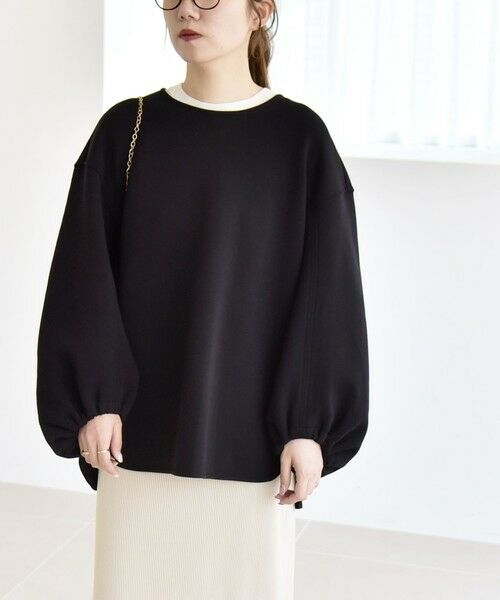 SHIPS / シップス スウェット | quaranciel:〈洗濯機可能〉ポンチ ボリュームスリーブ ビッグ スウェット プルオーバー | 詳細3