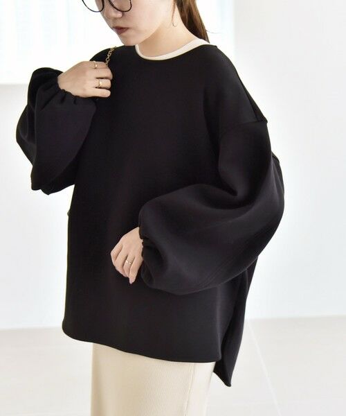 SHIPS / シップス スウェット | quaranciel:〈洗濯機可能〉ポンチ ボリュームスリーブ ビッグ スウェット プルオーバー | 詳細8