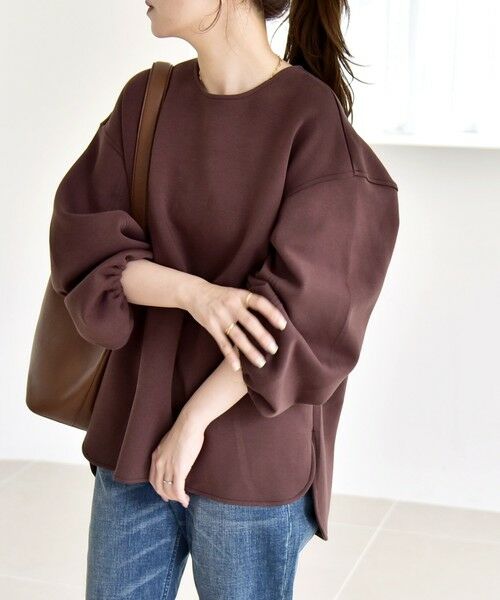 SHIPS / シップス スウェット | quaranciel:〈洗濯機可能〉ポンチ ボリュームスリーブ ビッグ スウェット プルオーバー | 詳細16