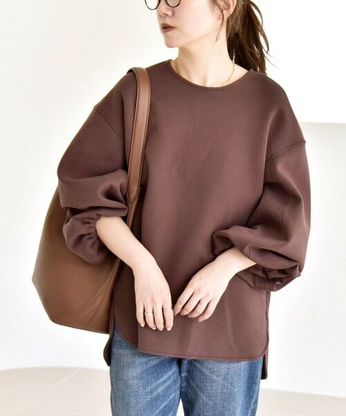 SHIPS / シップス スウェット | quaranciel:〈洗濯機可能〉ポンチ ボリュームスリーブ ビッグ スウェット プルオーバー | 詳細17