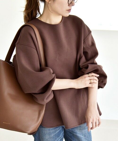 SHIPS / シップス スウェット | quaranciel:〈洗濯機可能〉ポンチ ボリュームスリーブ ビッグ スウェット プルオーバー | 詳細18