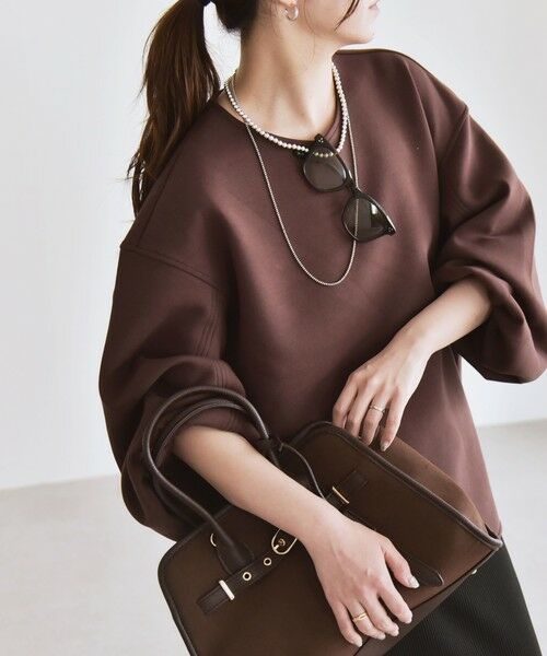 SHIPS / シップス スウェット | quaranciel:〈洗濯機可能〉ポンチ ボリュームスリーブ ビッグ スウェット プルオーバー | 詳細23