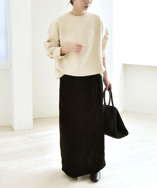 SHIPS / シップス スウェット | 《一部追加予約》quaranciel:〈洗濯機可能〉ポンチ Vヨークバルーン スウェット プルオーバー | 詳細1