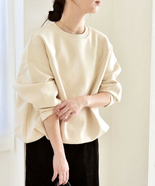 SHIPS / シップス スウェット | 《一部追加予約》quaranciel:〈洗濯機可能〉ポンチ Vヨークバルーン スウェット プルオーバー | 詳細3