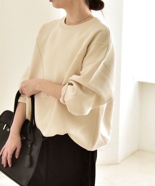 SHIPS / シップス スウェット | 《一部追加予約》quaranciel:〈洗濯機可能〉ポンチ Vヨークバルーン スウェット プルオーバー | 詳細5