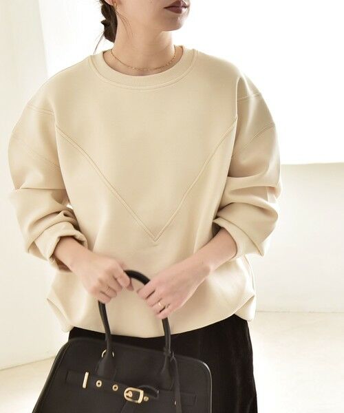 SHIPS / シップス スウェット | 《一部追加予約》quaranciel:〈洗濯機可能〉ポンチ Vヨークバルーン スウェット プルオーバー | 詳細7