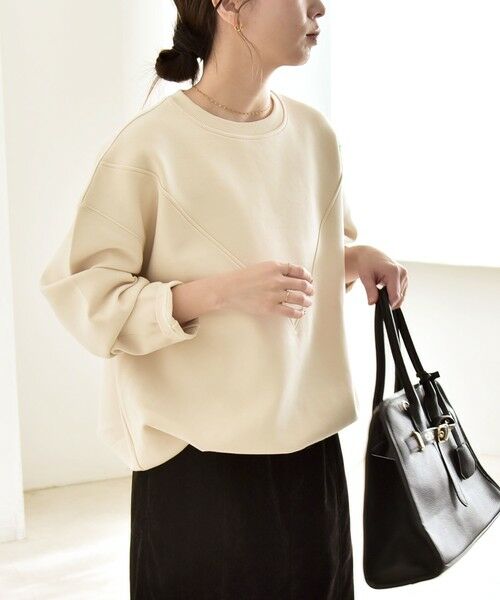 SHIPS / シップス スウェット | 《一部追加予約》quaranciel:〈洗濯機可能〉ポンチ Vヨークバルーン スウェット プルオーバー | 詳細8