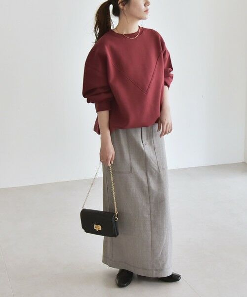 SHIPS / シップス スウェット | 《一部追加予約》quaranciel:〈洗濯機可能〉ポンチ Vヨークバルーン スウェット プルオーバー | 詳細23