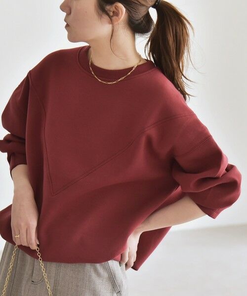 SHIPS / シップス スウェット | 《一部追加予約》quaranciel:〈洗濯機可能〉ポンチ Vヨークバルーン スウェット プルオーバー | 詳細25