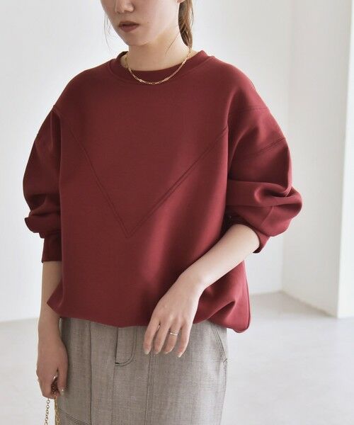 SHIPS / シップス スウェット | 《一部追加予約》quaranciel:〈洗濯機可能〉ポンチ Vヨークバルーン スウェット プルオーバー | 詳細26