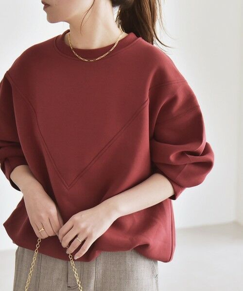 SHIPS / シップス スウェット | 《一部追加予約》quaranciel:〈洗濯機可能〉ポンチ Vヨークバルーン スウェット プルオーバー | 詳細30