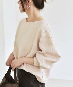 SHIPS / シップス Tシャツ | quaranciel:〈洗濯機可能〉ポリエステル ベロア リブ コクーン コンパクト プルオーバー