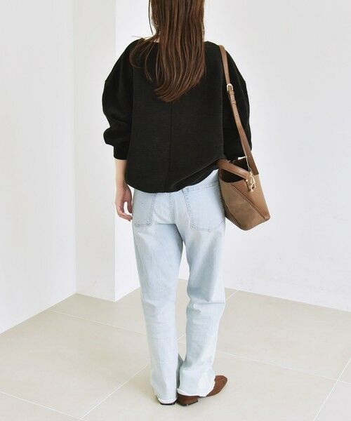 SHIPS / シップス Tシャツ | quaranciel:〈洗濯機可能〉ポリエステル ベロア リブ コクーン コンパクト プルオーバー | 詳細2