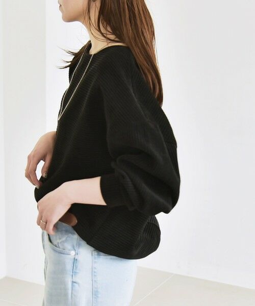 SHIPS / シップス Tシャツ | quaranciel:〈洗濯機可能〉ポリエステル ベロア リブ コクーン コンパクト プルオーバー | 詳細6