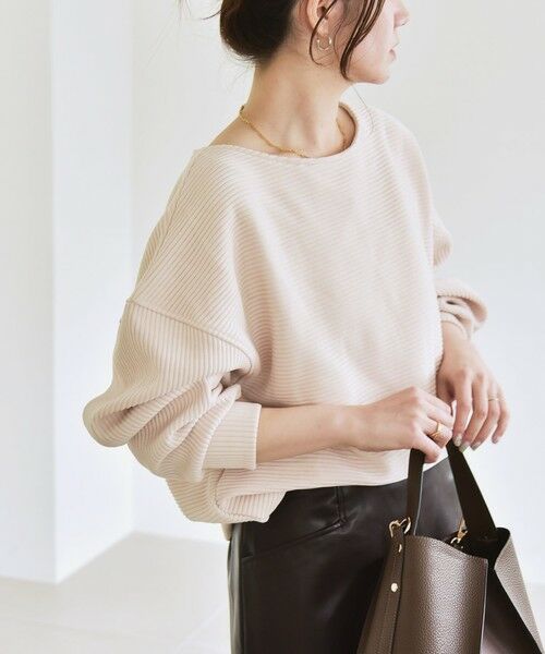 SHIPS / シップス Tシャツ | quaranciel:〈洗濯機可能〉ポリエステル ベロア リブ コクーン コンパクト プルオーバー | 詳細29