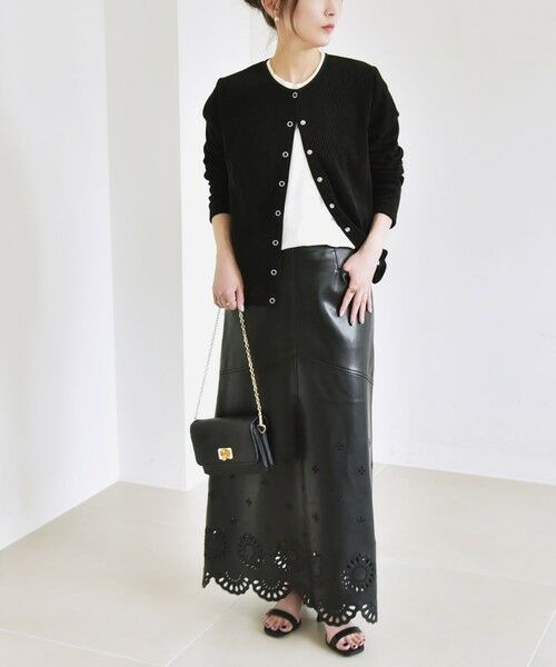 SHIPS / シップス カーディガン・ボレロ | quaranciel:〈洗濯機可能〉ポリエステル ベロア リブ コンパクト スナップ カーディガン | 詳細4