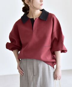 SHIPS / シップス スウェット | 《一部追加予約》quaranciel:〈洗濯機可能〉ポンチ ロゴプリント ポロ スウェット プルオーバー