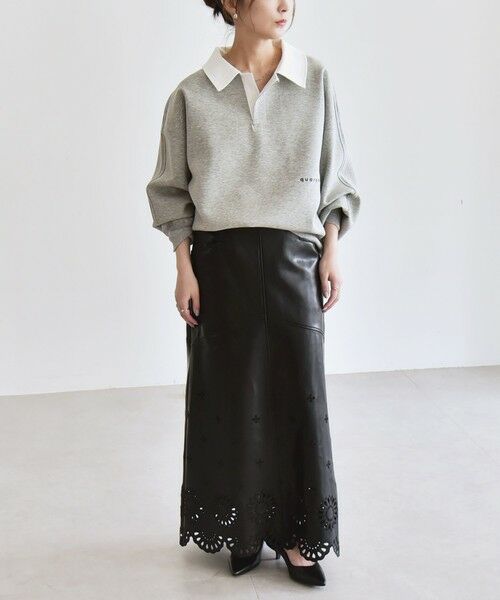 SHIPS / シップス スウェット | 《一部追加予約》quaranciel:〈洗濯機可能〉ポンチ ロゴプリント ポロ スウェット プルオーバー | 詳細1