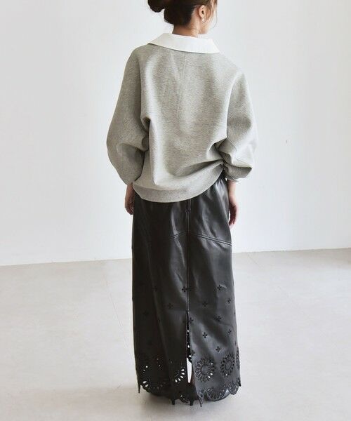 SHIPS / シップス スウェット | 《一部追加予約》quaranciel:〈洗濯機可能〉ポンチ ロゴプリント ポロ スウェット プルオーバー | 詳細2