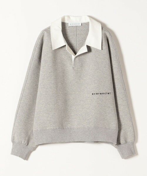 SHIPS / シップス スウェット | 《一部追加予約》quaranciel:〈洗濯機可能〉ポンチ ロゴプリント ポロ スウェット プルオーバー | 詳細9