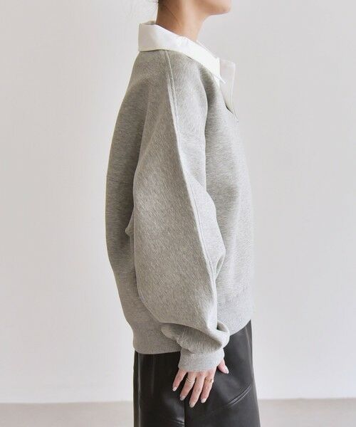 SHIPS / シップス スウェット | 《一部追加予約》quaranciel:〈洗濯機可能〉ポンチ ロゴプリント ポロ スウェット プルオーバー | 詳細16