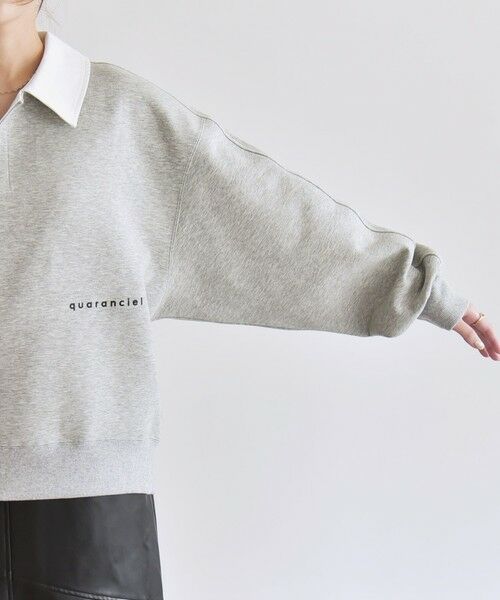 SHIPS / シップス スウェット | 《一部追加予約》quaranciel:〈洗濯機可能〉ポンチ ロゴプリント ポロ スウェット プルオーバー | 詳細18