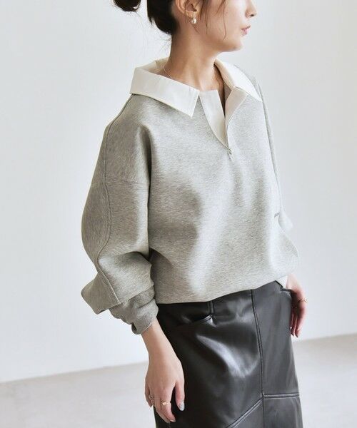 SHIPS / シップス スウェット | 《一部追加予約》quaranciel:〈洗濯機可能〉ポンチ ロゴプリント ポロ スウェット プルオーバー | 詳細4