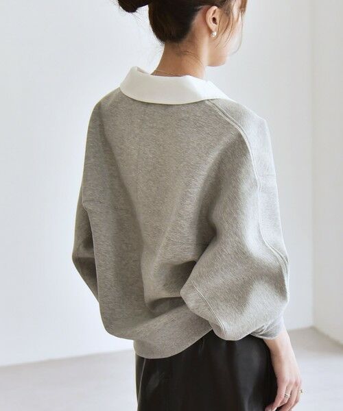 SHIPS / シップス スウェット | 《一部追加予約》quaranciel:〈洗濯機可能〉ポンチ ロゴプリント ポロ スウェット プルオーバー | 詳細7