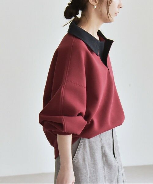 SHIPS / シップス スウェット | 《一部追加予約》quaranciel:〈洗濯機可能〉ポンチ ロゴプリント ポロ スウェット プルオーバー | 詳細22