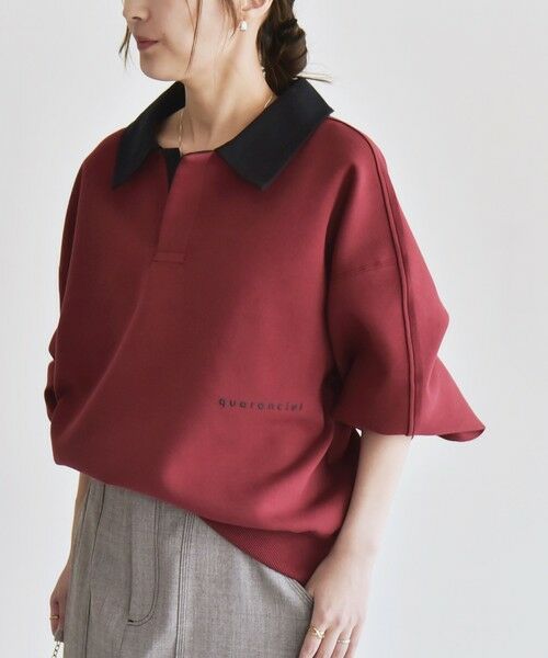 SHIPS / シップス スウェット | 《一部追加予約》quaranciel:〈洗濯機可能〉ポンチ ロゴプリント ポロ スウェット プルオーバー | 詳細24