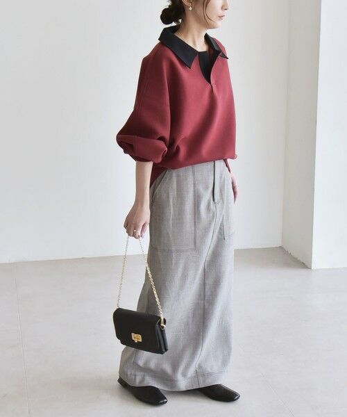 SHIPS / シップス スウェット | 《一部追加予約》quaranciel:〈洗濯機可能〉ポンチ ロゴプリント ポロ スウェット プルオーバー | 詳細19