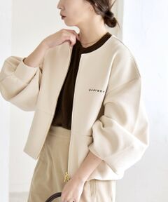 SHIPS / シップス スウェット | quaranciel:〈洗濯機可能〉ポンチ ロゴプリント スウェット ジップ ブルゾン カーディガン