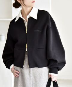 SHIPS / シップス スウェット | quaranciel:〈洗濯機可能〉ポンチ ロゴプリント スウェット ジップ ブルゾン カーディガン