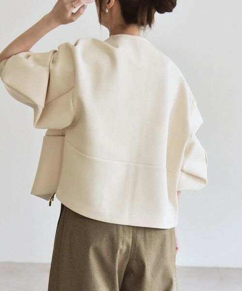 SHIPS / シップス スウェット | quaranciel:〈洗濯機可能〉ポンチ ロゴプリント スウェット ジップ ブルゾン カーディガン | 詳細11