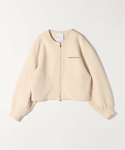 SHIPS / シップス スウェット | quaranciel:〈洗濯機可能〉ポンチ ロゴプリント スウェット ジップ ブルゾン カーディガン | 詳細12