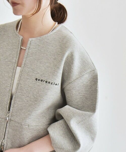 SHIPS / シップス スウェット | quaranciel:〈洗濯機可能〉ポンチ ロゴプリント スウェット ジップ ブルゾン カーディガン | 詳細25