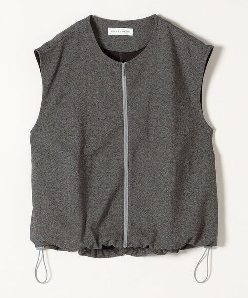 SHIPS / シップス ベスト | quaranciel:〈手洗い可能〉カット ジョーゼット ドロスト ジップ ベスト | 詳細8