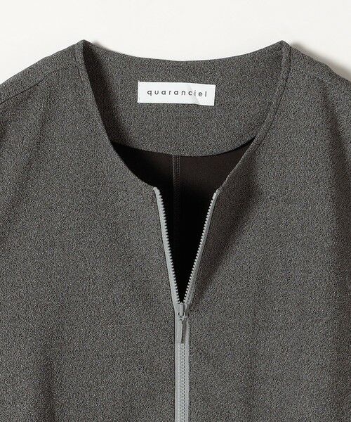 SHIPS / シップス ベスト | quaranciel:〈手洗い可能〉カット ジョーゼット ドロスト ジップ ベスト | 詳細10