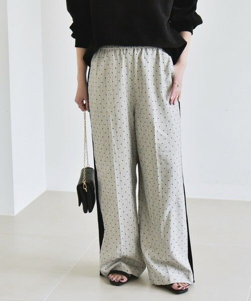 SHIPS / シップス スラックス・ドレスパンツ | quaranciel:〈洗濯機可能〉フロッキー ドット ストライプ ライン イージー パンツ | 詳細3